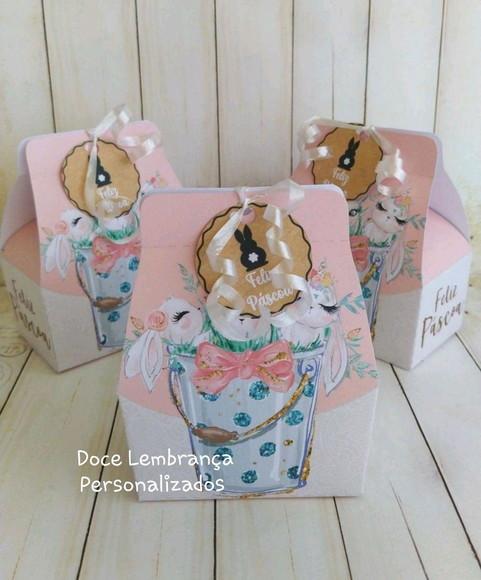 Caixinha Personalizada Lembrancinhas Páscoa Coelhinho
