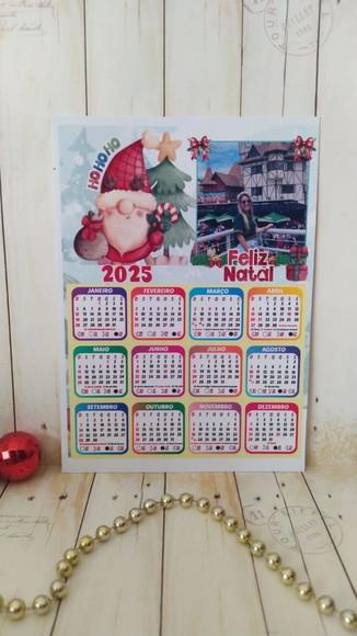 Calendário Imã de Geladeira com Foto Natal Brinde Fim de Ano