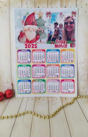 Calendário Imã de Geladeira com Foto Natal Brinde Fim de Ano