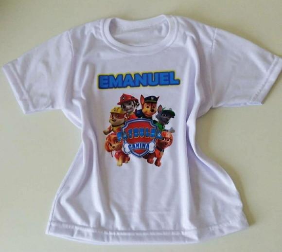 Camiseta Personalizadas Patrulha Canina