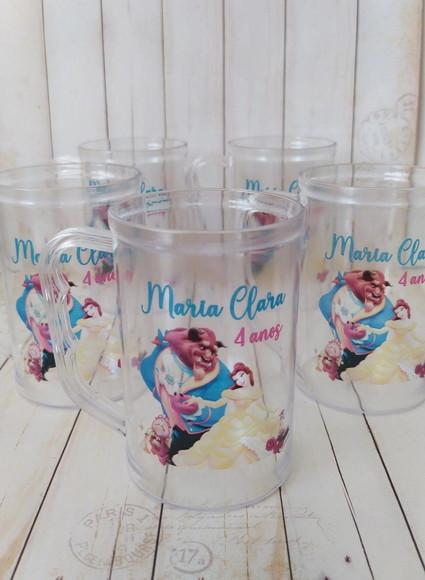 Caneca Acrilica a Bela e a Fera