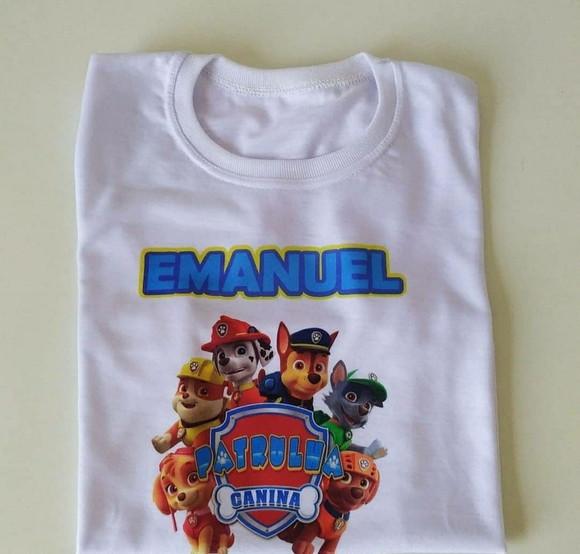 Camiseta Personalizadas Patrulha Canina