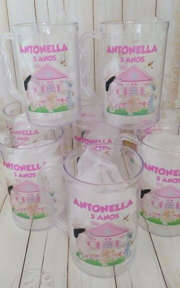 Caneca Acrílica Casa De Bonecas/chá De Bonecas