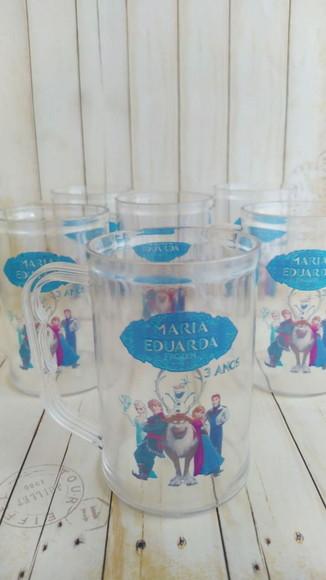 Caneca Acrilica Frozen Elza Lembrancinha