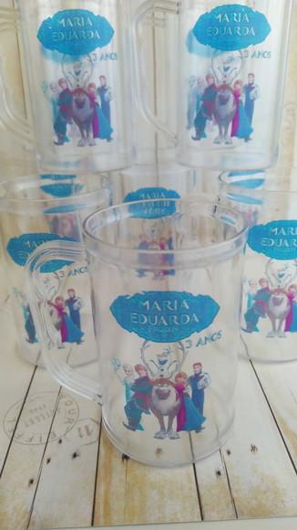 Caneca Acrilica Frozen Elza Lembrancinha