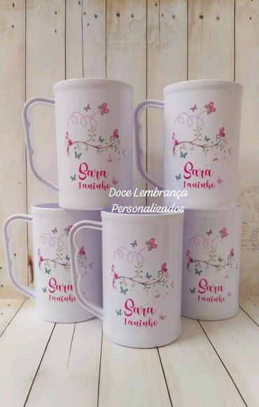 Caneca Acrílica Jardim Encantado Borboletas