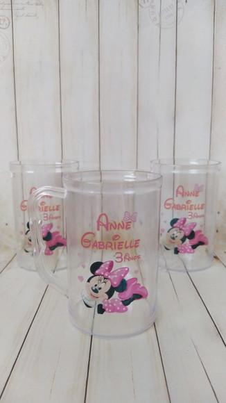 Caneca Acrílica Minnie Rosa Lembrancinha