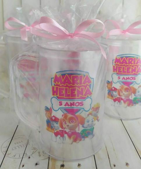 Caneca Acrilica Skye Patrulha Canina com Embalagem