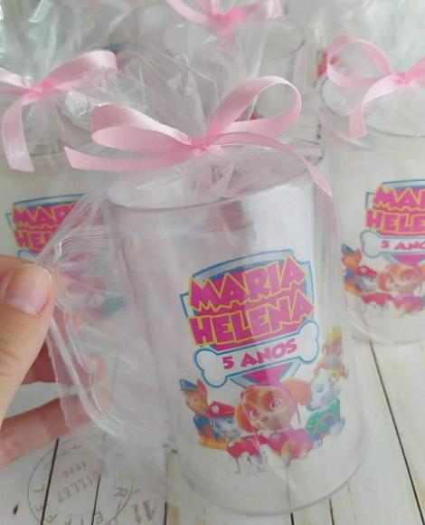Caneca Acrilica Skye Patrulha Canina com Embalagem