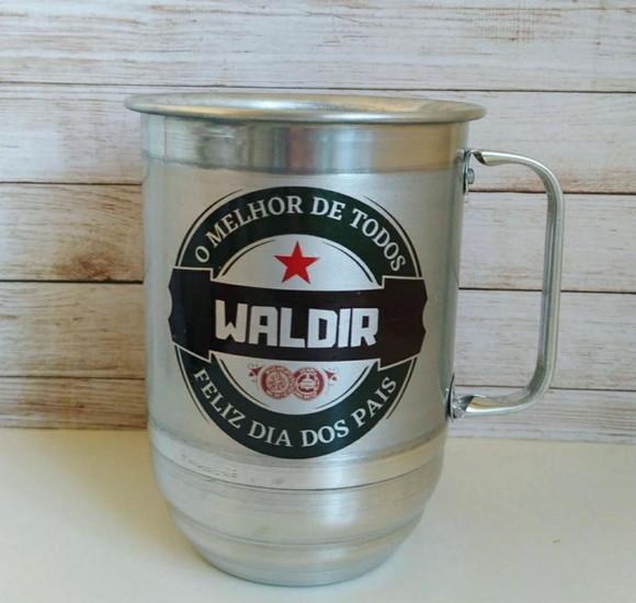 Caneca alumínio personalizada Dia dos Pais