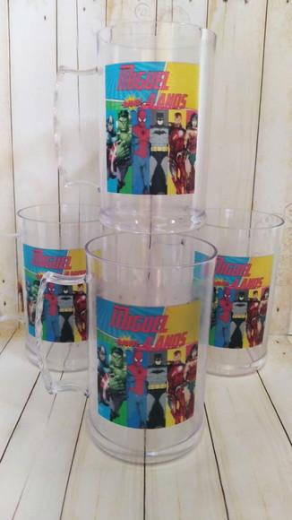 Caneca Acrilica Super Heróis Vingadores 300 ml