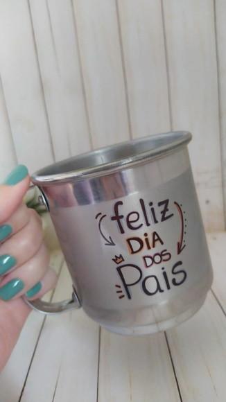 Caneca Alumínio Personalizada Dia Dos Pais Frases