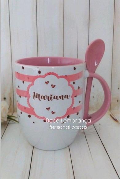Caneca com Colher Dia das Mães com Foto