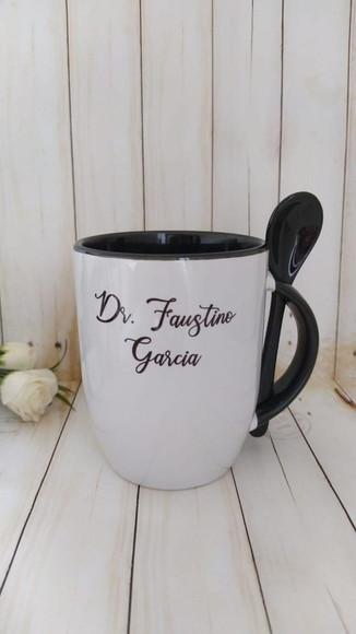 Caneca com Colher Personalizada Médico Medicina