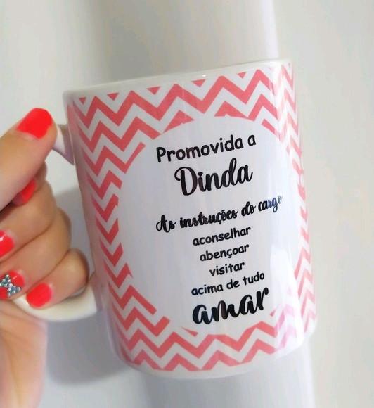 Caneca Convite Padrinhos de Batismo Personalizada 2 Unidades