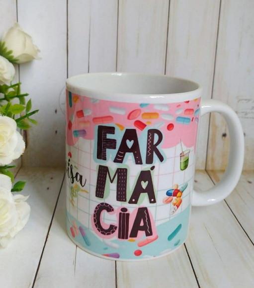 Caneca de porcelana Farmácia (Profissões)