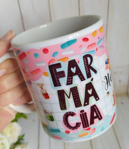 Caneca de porcelana Farmácia (Profissões)