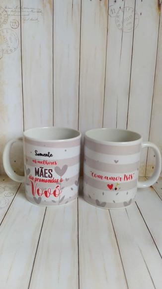 Caneca De Porcelana Vovó E Vovô