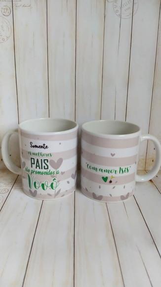 Caneca De Porcelana Vovó E Vovô