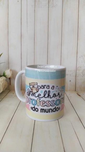 Caneca para Melhor Professora do Mundo Dia dos Professores