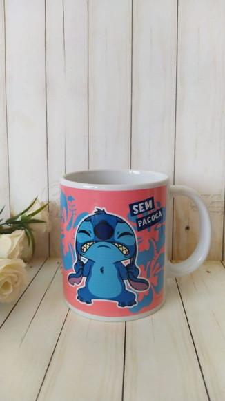 Caneca Personalizada Stitch com Paçoca sem Paçoca