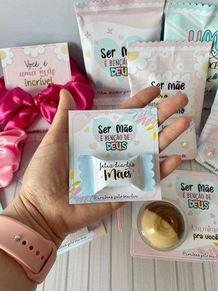 Card com Balinha Dia das Mães Lembrancinha