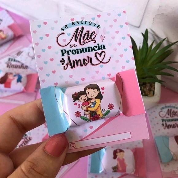 Card com Balinha Dia das Mães Lembrancinha