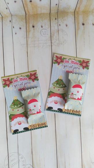 Card com Balinha Natal Personalizado Brinde Fim de Ano