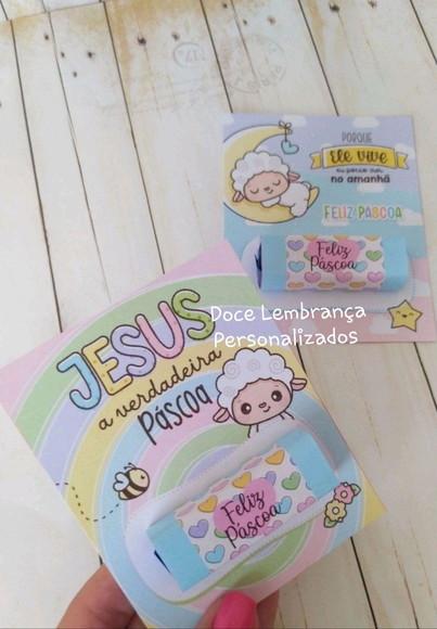 Card com Bis Personalizado Páscoa Religiosa