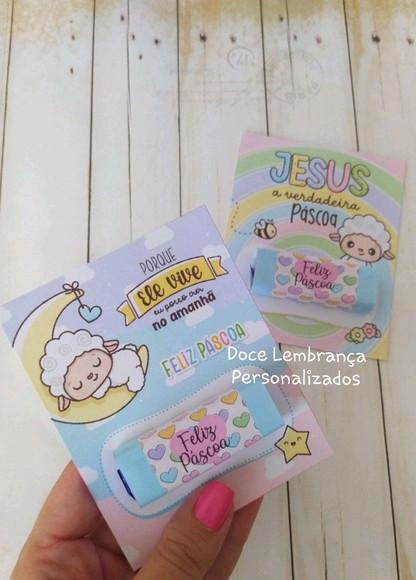 Card com Bis Personalizado Páscoa Religiosa