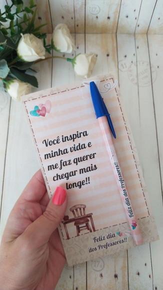Card com Caneta Dia dos Professores Embalado