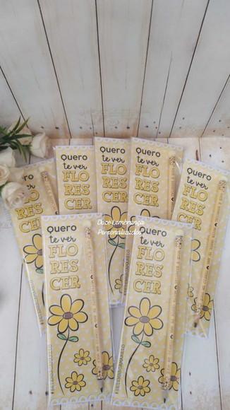 Card com Lápis Lembrancinhas Setembro Amarelo