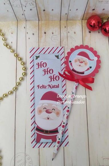 Card com Lápis Personalizado Natal Brinde Fim de Ano