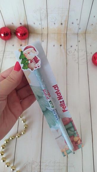 Card com Lápis Personalizado Papai Noel
