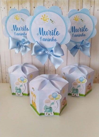 Centro de Mesa Arca de Noé Personalizado aniversário, chá de b