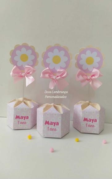 Centro de Mesa Margarida Personalizado aniversário margarida