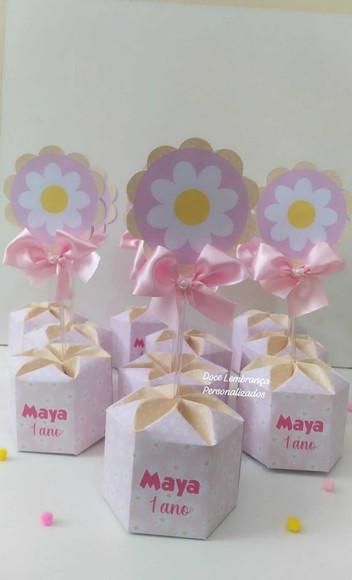 Centro de Mesa Margarida Personalizado aniversário margarida