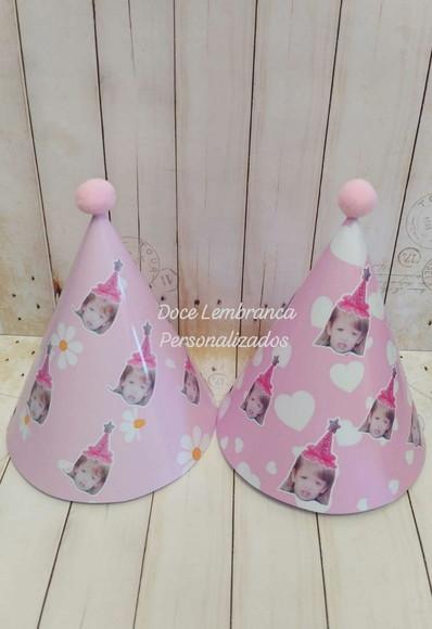 Chapéu de Aniversário  personalizadoFesta com Foto Rostinho car