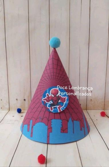 Chapeuzinho Aniversário Personalizado Homem Aranha