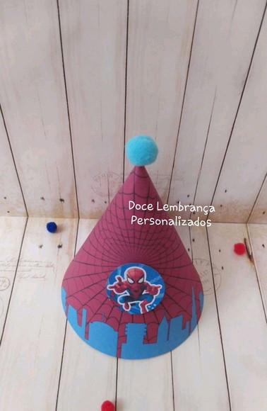 Chapeuzinho Aniversário Personalizado Homem Aranha