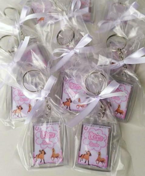Chaveiro Personalizado Fazendinha Rosa Menina com Foto