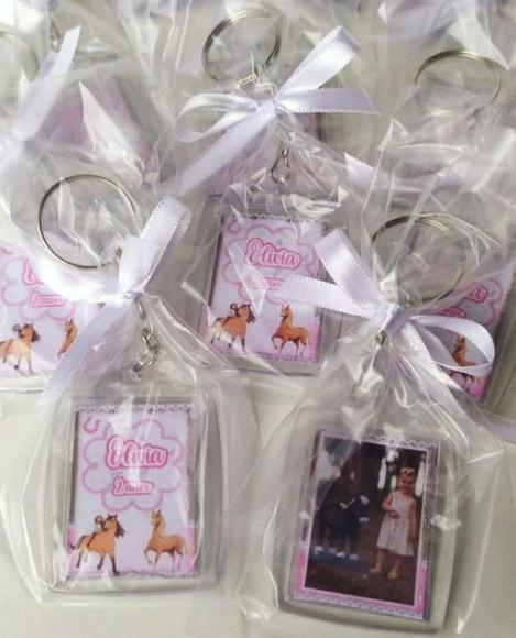 Chaveiro Personalizado Fazendinha Rosa Menina com Foto