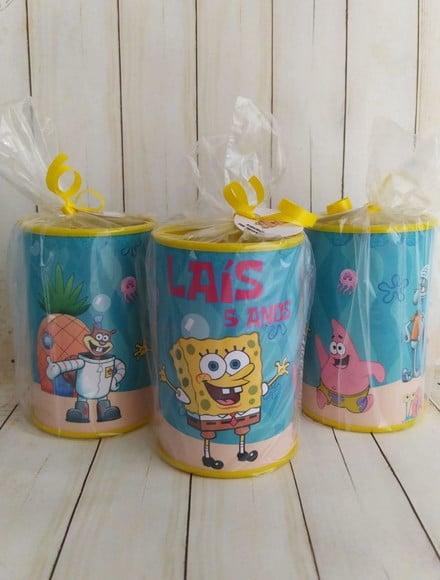 Cofrinho Bob Esponja Personalizado Embalados