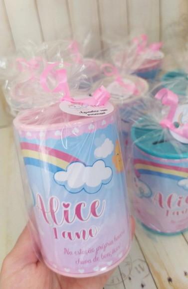 Cofrinho Chuva de Amor Personalizado Embalados