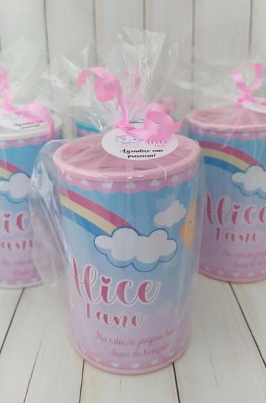 Cofrinho Chuva de Amor Personalizado Embalados