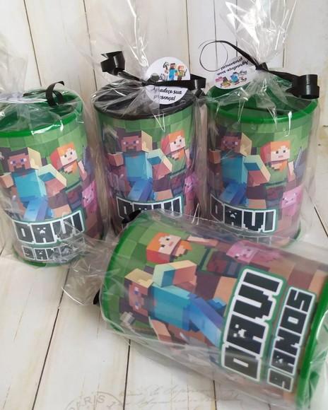 Cofrinho Minecraft Personalizado Embalados