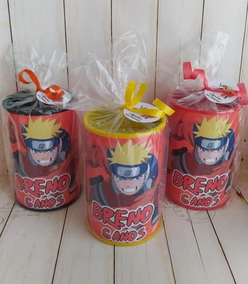 Cofrinho Naruto Personalizado Embalado