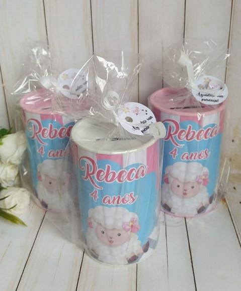 Cofrinho Ovelhinha Personalizado Embalados