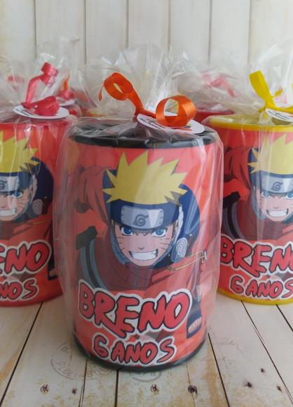 Cofrinho Naruto Personalizado Embalado
