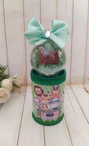Cofrinho Personalizado com Esfera Safari Baby